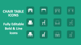 Chair Table Icons - Slide 1