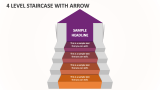 4 Level Staircase with Arrow - Slide 1