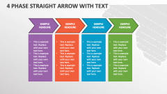 4 Phase Straight Arrow with Text - Slide 1