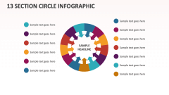 13 Section Circle infographic - Slide 1