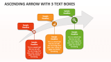 Ascending Arrow with 3 Text Boxes - Slide 1