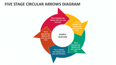 Five Stage Circular Arrows Diagram - Slide 1