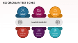 Six Circular Text Boxes - Slide 1