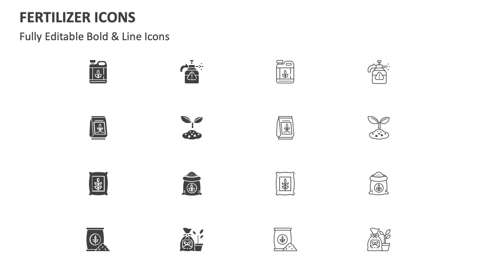 Fertilizer Icons for Google Slides and PowerPoint