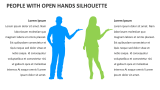 People with Open Hands Silhouette - Slide 4