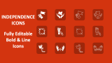 Independence Icons - Slide 1
