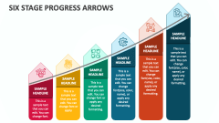 Six Stage Progress Arrows - Slide 1