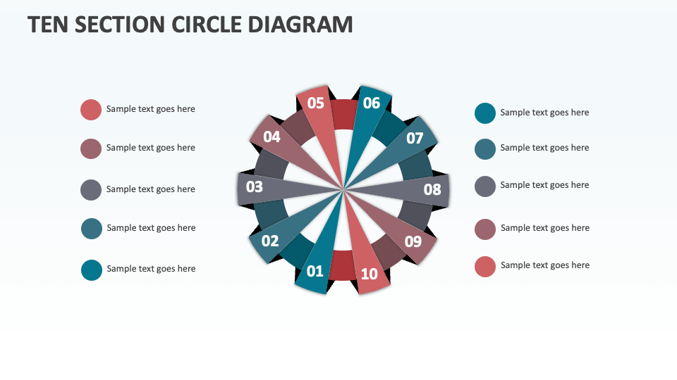 Ten Section Circle Diagram - Slide 1