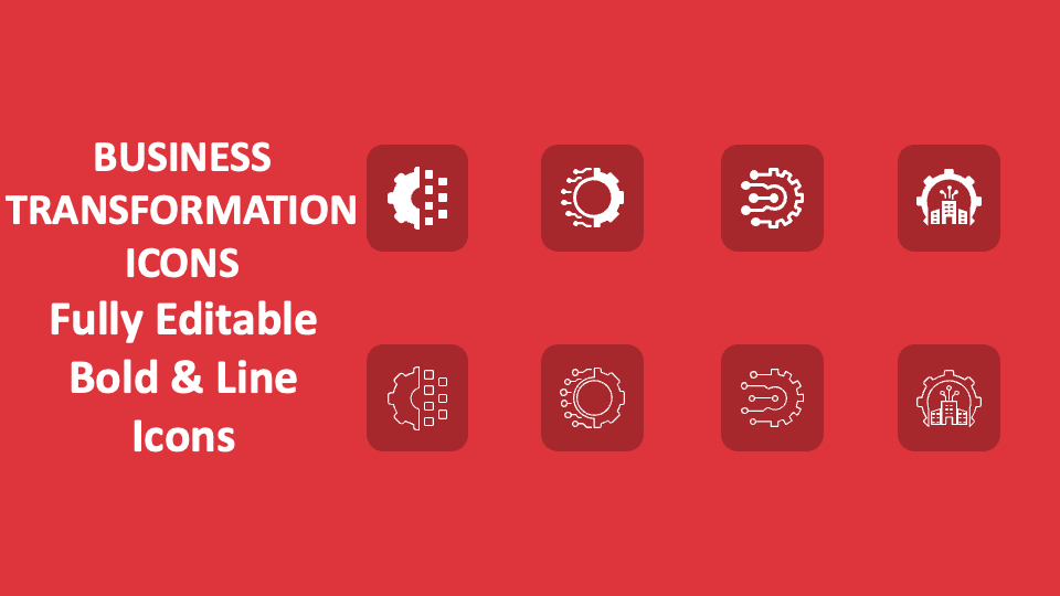Business Transformation Icons - Slide 1