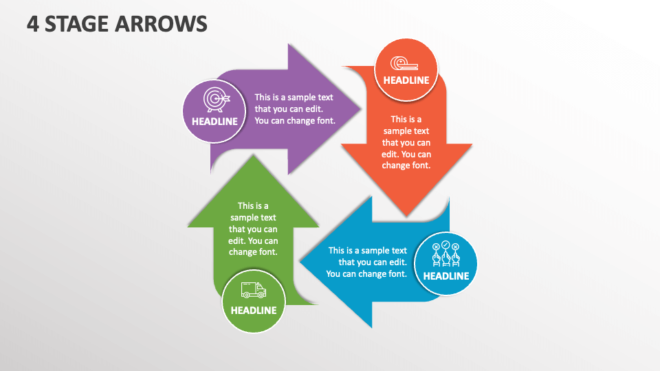 4 Stage Arrows - Slide 1