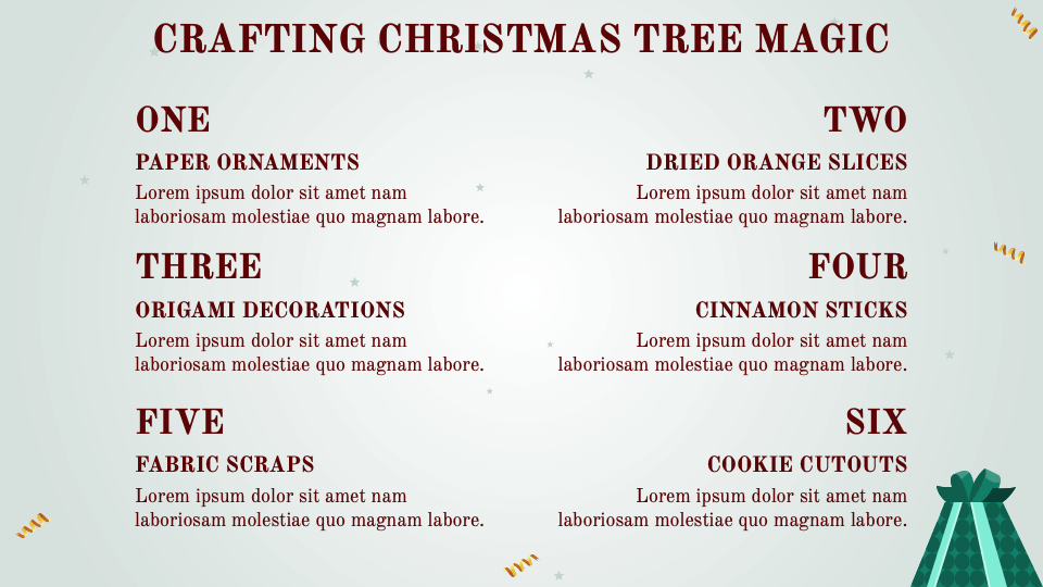 Free - Christmas Tree Presentation Template for Google Slides and ...