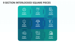 9 Section Interlocked Square Pieces - Slide 1