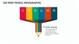 Six Part Pencil infographic - Slide 1