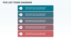 Five List Items Diagram - Slide 1