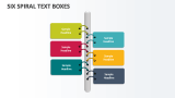 Six Spiral Text Boxes - Slide 1