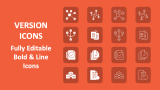 Version Icons for Google Slides and PowerPoint