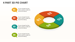 4 Part 3D Pie Chart - Slide 1