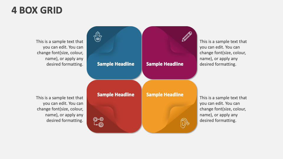 4 Box Grid PowerPoint and Google Slides Template - PPT Slides