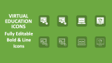 Virtual Education Icons - Slide 1