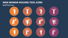 Man Woman Holding Tool Icons - Slide 1