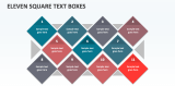 Eleven Square Text Boxes - Slide 1