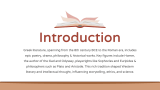 Greek Literature Presentation - Slide 3
