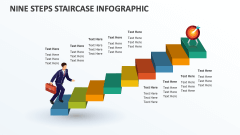 Nine Steps Staircase Infographic - Slide 1