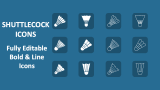 Shuttlecock Icons - Slide 1