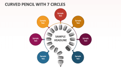 Curved Pencil with 7 Circles - Slide 1