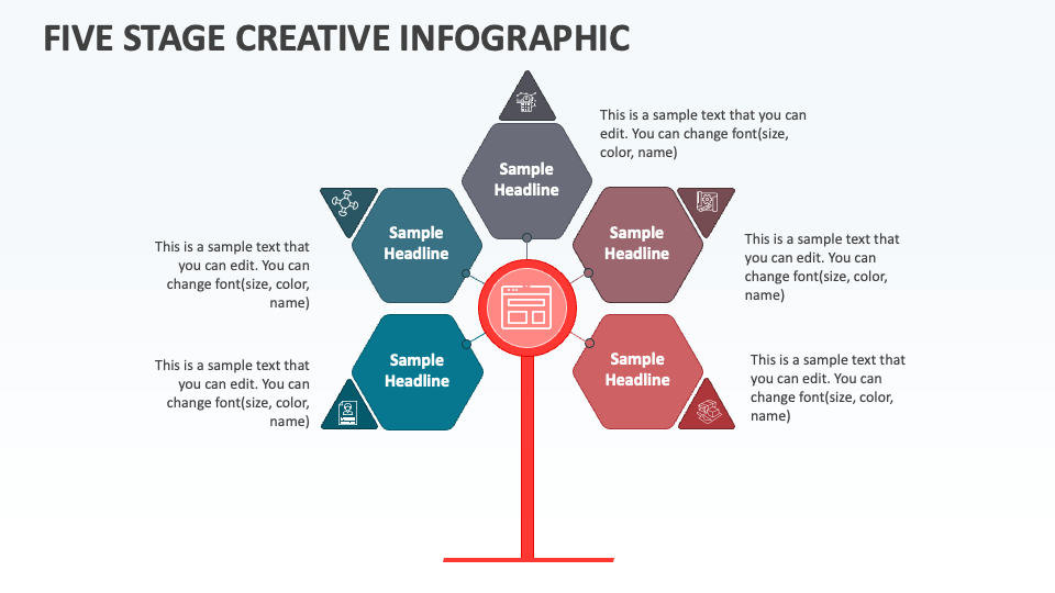 Five Stage Creative Infographic - Slide 1