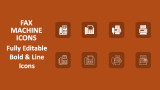Fax Machine Icons - Slide 1
