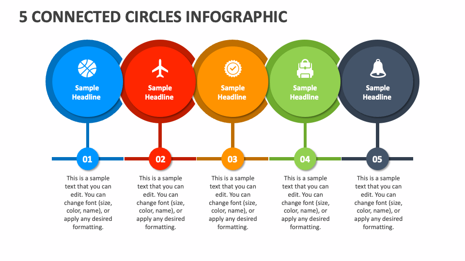5 Connected Circles Infographic - Slide 1