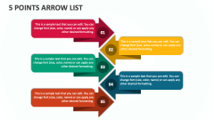 5 Points Arrow List - Slide 1