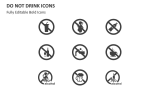 Do Not Drink Icons - Slide 2