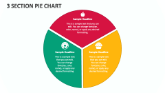 3 Section Pie Chart - Slide 1