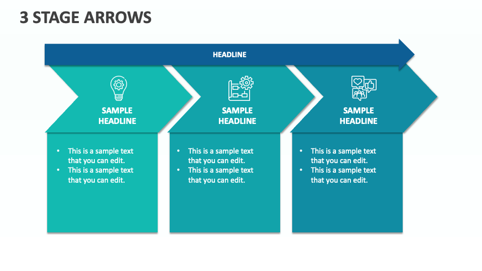 3 Stage Arrows - Slide 1