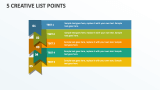 5 Creative List Points - Slide 1