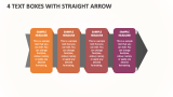 4 Text Boxes with Straight Arrow - Slide 1