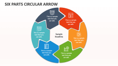 Six Parts Circular Arrow - Slide 1