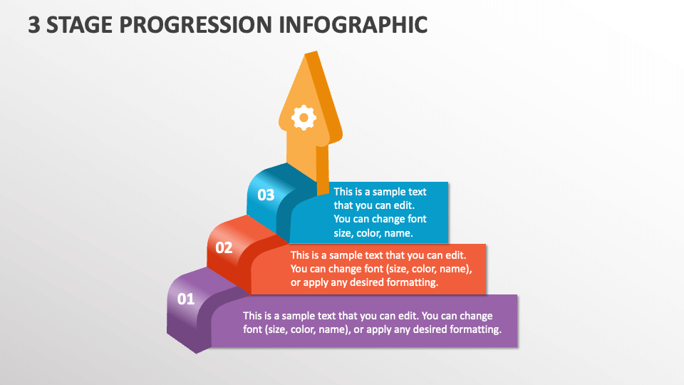 3 Stage Progression Infographic - Slide 1