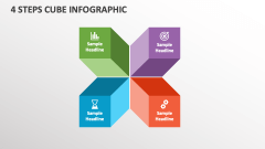4 Steps Cube Infographic - Slide 1