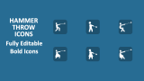 Hammer Throw Icons - Slide 1