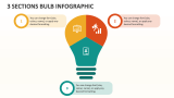 3 Sections Bulb Infographic - Slide 1