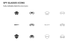 Spy Glasses Icons - Slide 2