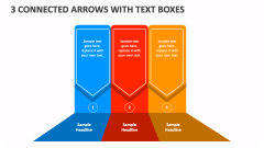 3 Connected Arrows with Text Boxes - Slide 1