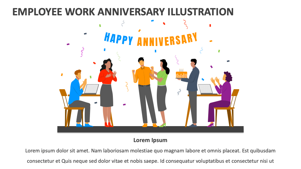 Employee Work Anniversary Illustration - Slide 1
