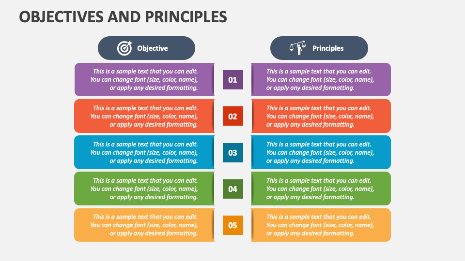 Objectives and Principles PowerPoint and Google Slides Template 