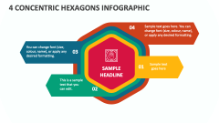 4 Concentric Hexagons Infographic - Slide 1