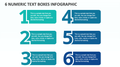 6 Numeric Text Boxes Infographic - Slide 1