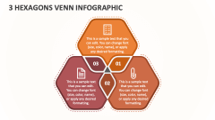 3 Hexagons Venn Infographic - Slide 1